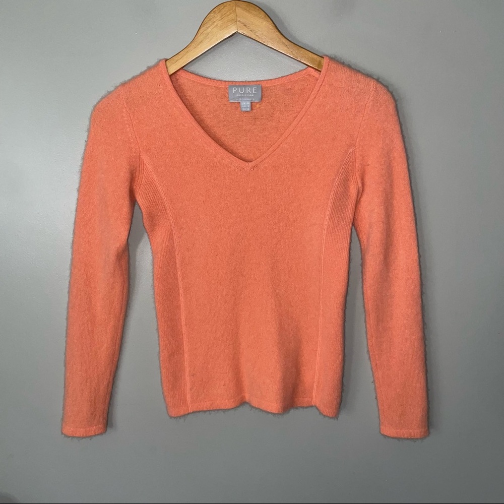 Pure collection cashmere v neck sweater